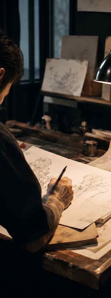 SAKI drawing the cobalt artwork